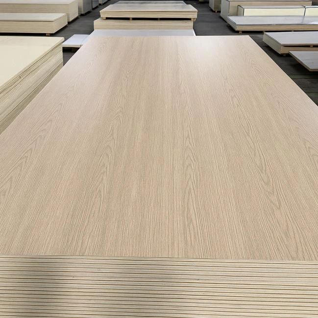 Papan Partikel Kayu Butiran Kayu Matt Kelabu Gelap